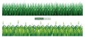 realistic seamless green grass flat horizontal banners set. seamless green grass border Royalty Free Stock Photo