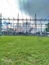 The green grass is accompanied by a very neat PLN substation network. PLN main substation system