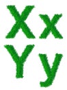 Green grass alphabet Royalty Free Stock Photo