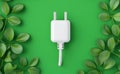 A green grass backdrop featuring an electrical outlet. Royalty Free Stock Photo