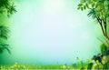 Green grass on background grass palm Royalty Free Stock Photo