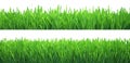 Green grass banners set. Nature background. Meadow. Spring, summer season. Plant growth 3d rendering.