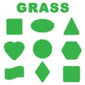 Green grass banners, vector illustration.