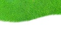 A green grass blank curve isolated