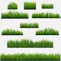 Green Grass Border Isolated Transparent background Royalty Free Stock Photo