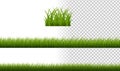 Green Grass Border Isolated Transparent Background Royalty Free Stock Photo