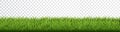 Green grass border set on transparent background. Vector Illustration Royalty Free Stock Photo