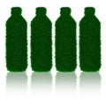 Green grass bottle's with shadows Royalty Free Stock Photo