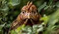 Green grass, cute chick, looking at camera generated by AI Royalty Free Stock Photo