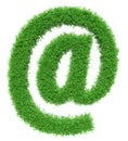 Green grass email symbol Royalty Free Stock Photo