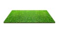 Green grass field isolated on white with clipping path. Artificial lawn grass carpet for sport background. Background for