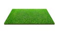 Green grass field isolated on white with clipping path. Artificial lawn grass carpet for sport background. Background for