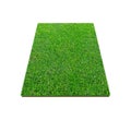 Green grass field isolated on white with clipping path. Artificial lawn grass carpet for sport background. Background for