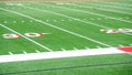 Football Field 20 and 30 Yard Lines Royalty Free Stock Photo