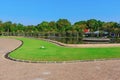 Green grass with footpath