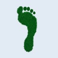 Green Grass Footprint Royalty Free Stock Photo