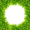 Green grass frame isolated Royalty Free Stock Photo