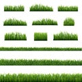 Green Grass Frame Isolated White background Royalty Free Stock Photo