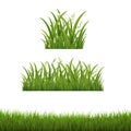 Green Grass Frames Collection Isolated White Background Royalty Free Stock Photo