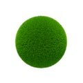 Green grass globe over white