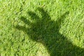 Green Grass and hand shadow Royalty Free Stock Photo