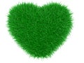 Green grass heart shape. Royalty Free Stock Photo