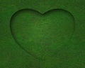 Green grass heart shape with background Royalty Free Stock Photo