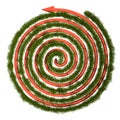 Green grass maze, 3D