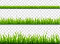 Green grass meadow border vector pattern. Spring or summer plant field lawn. Grass background Royalty Free Stock Photo