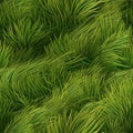 Green Grass Seamless Pattern Background With Generative AI Royalty Free Stock Photo