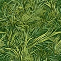 Green Grass Seamless Pattern Background With Generative AI Royalty Free Stock Photo