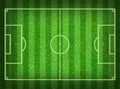 Green grass soccer field Royalty Free Stock Photo