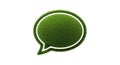 Green Grass Speech Bubble Icon on a White Background symbol communication Royalty Free Stock Photo