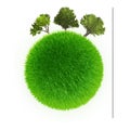 Green grass sphere
