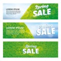 Green grass spring sale banner