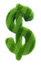 Green grass symbol dollar