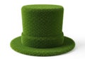 Green grass top hat isolated on white background Royalty Free Stock Photo