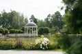 Gazebo near the pond Royalty Free Stock Photo