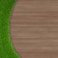 Green grass on wooden background Royalty Free Stock Photo