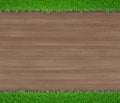 Green grass on wooden background Royalty Free Stock Photo