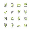 Green-gray notebook icons