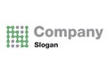 Green and grey company logo