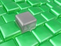 Green and grey cubes