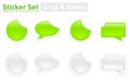 Green grey stickers Royalty Free Stock Photo