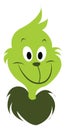 Green grinch, illustration, vector