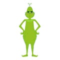 Green Grinch on isolated background