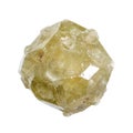 green grossular garnet crystal isolated on white Royalty Free Stock Photo