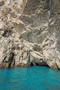 The green grotto (Grotta Verde) on the island of Capri, Italy