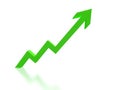 Green growth arrow chart