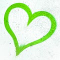 Green grunge heart